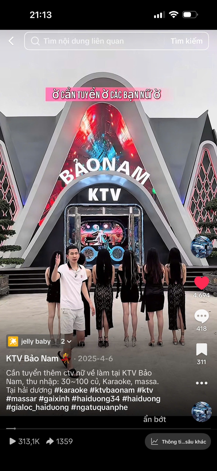 Video nhân viên lên làm tại KTV Bảo Nam
có 582K lượt xem
1.152 lượt chia sẻ
12.700 tym - 252 bình luận