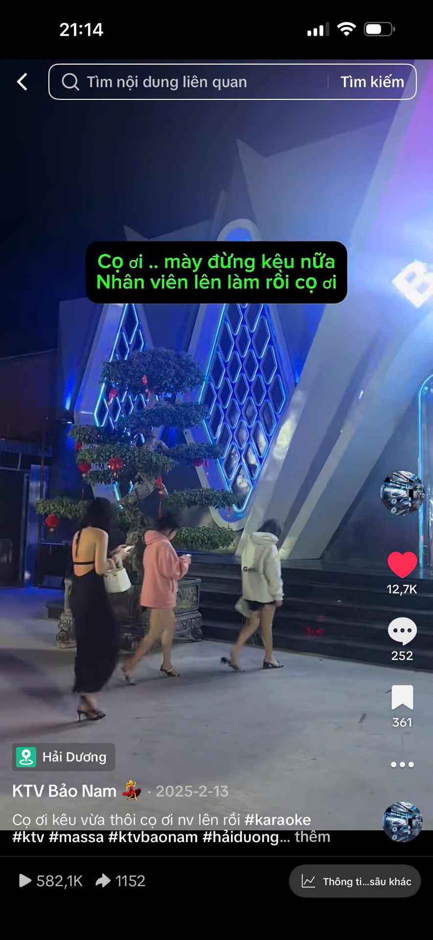 Video nhân viên lên làm tại KTV Bảo Nam
có 582K lượt xem
1.152 lượt chia sẻ
12.700 tym - 252 bình luận